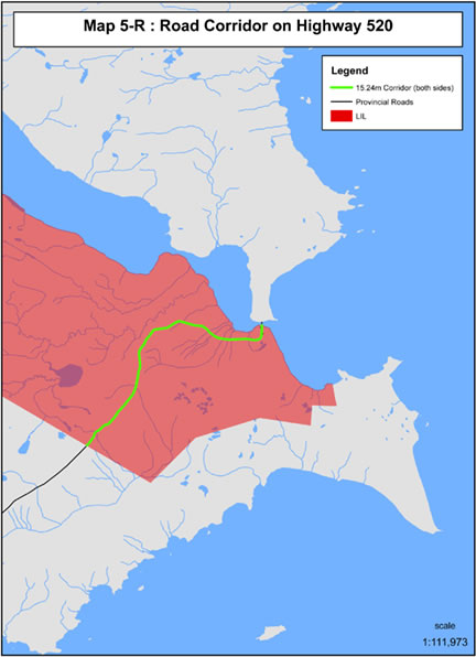 Map 5-R: Road Corridor on Highway 520