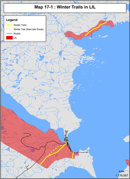 Map 17-1 Winter Trails in LIL