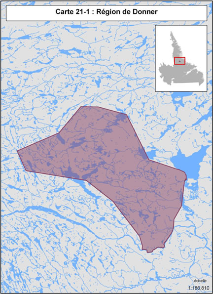 Carte 21-1 : Région de Donner