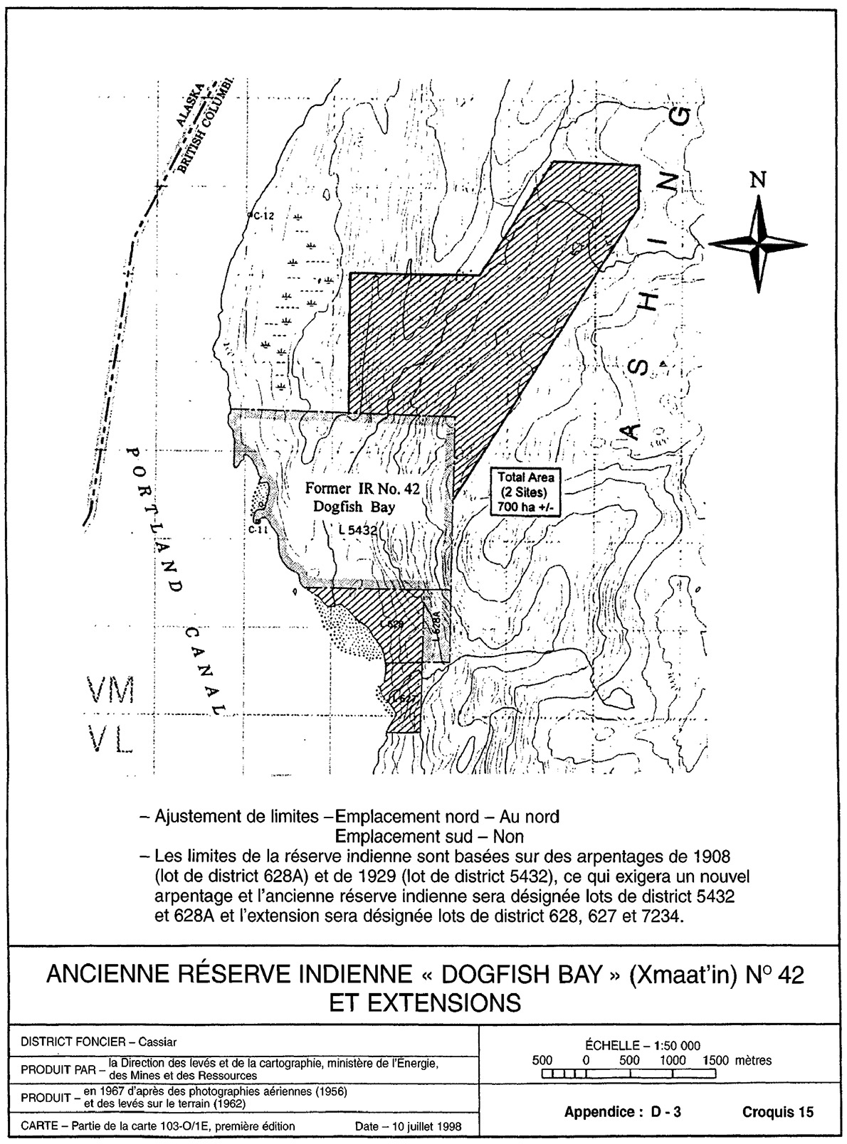 Ancienne réserve indienne « Dogfish Bay » (Xmaat'in) n° 42 et extension