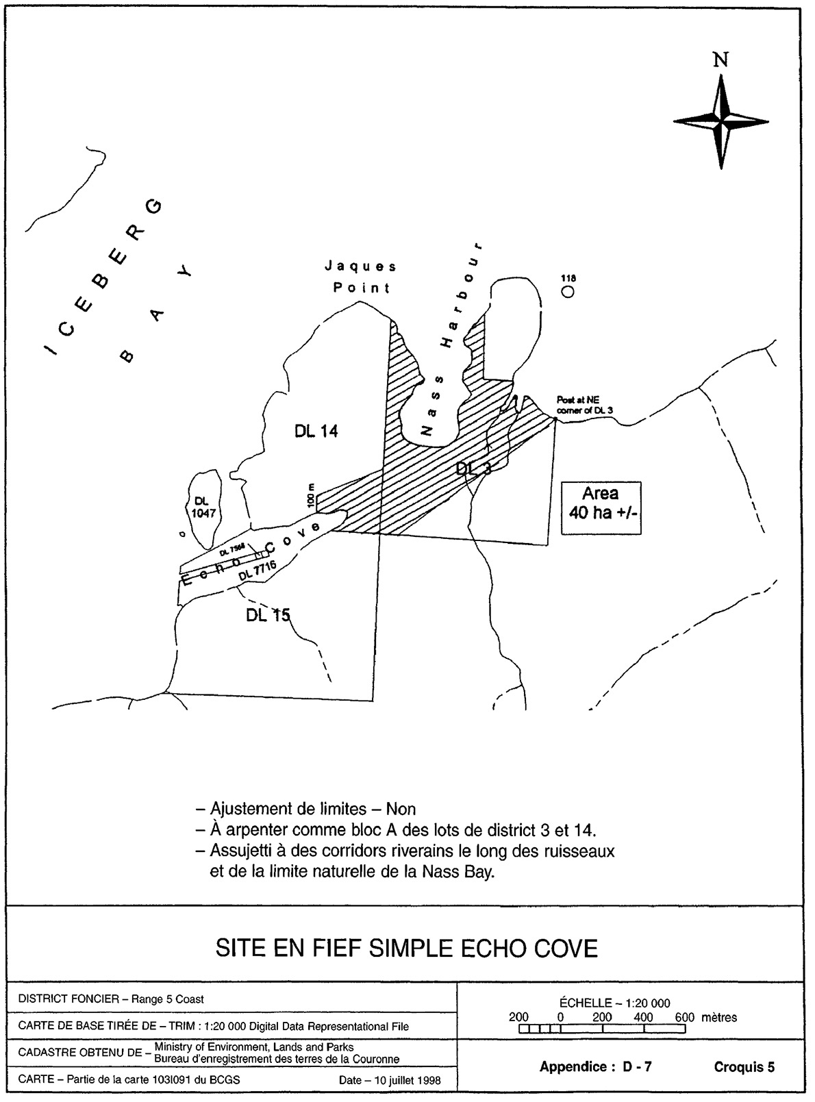 Croquis de Echo Cove