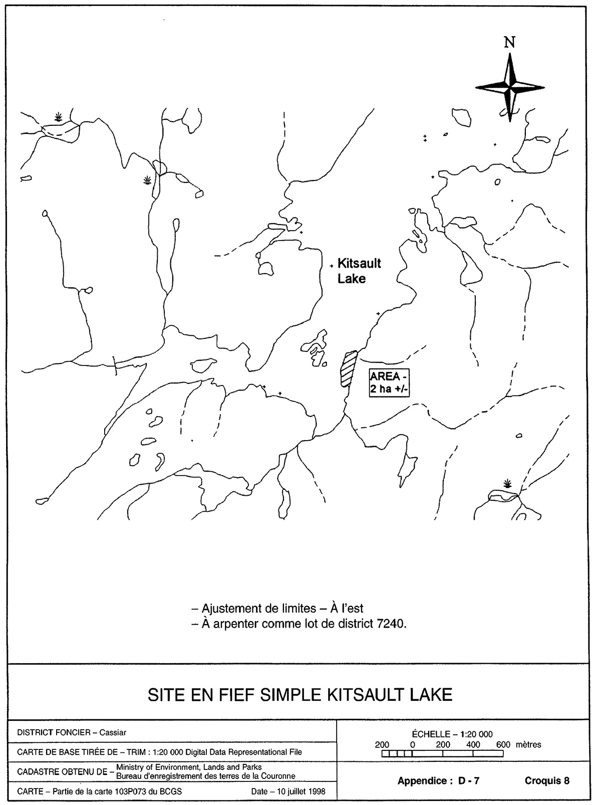 Croquis de Kitsault Lake