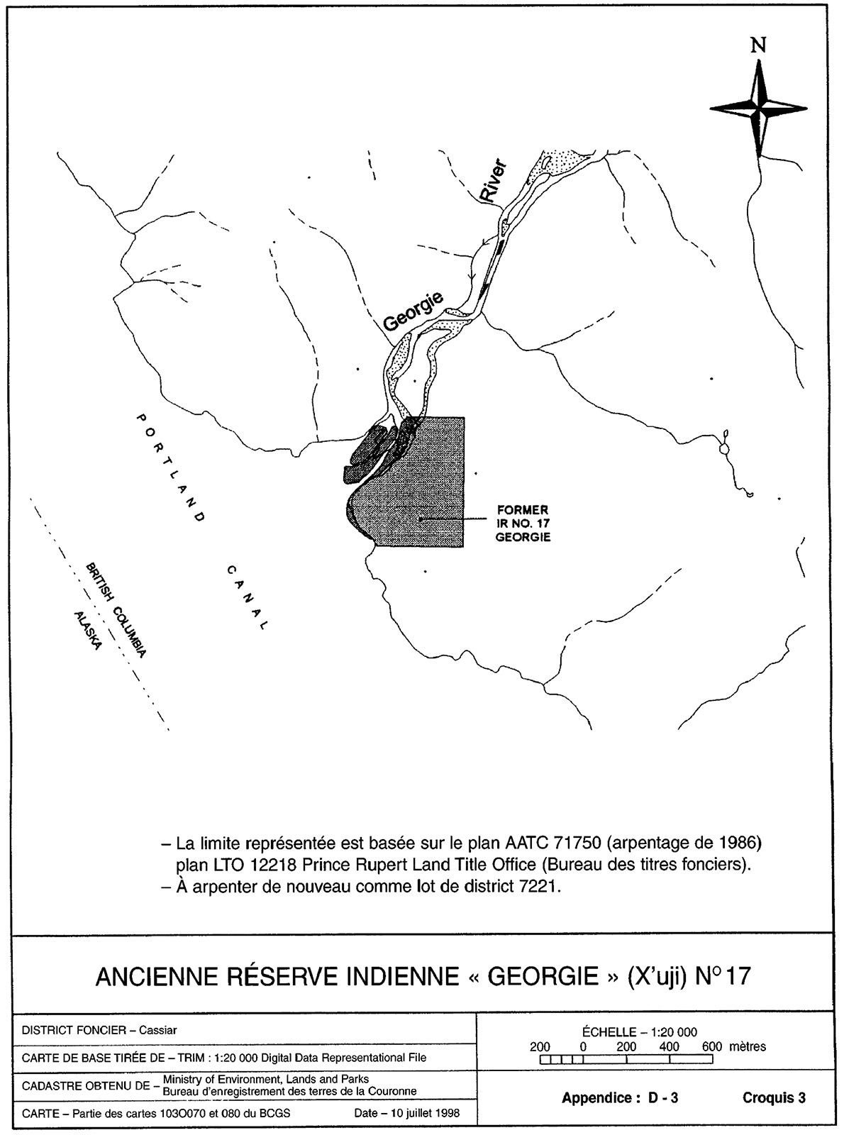 Ancienne réserve indienne « Georgie » (X'uji) n° 17