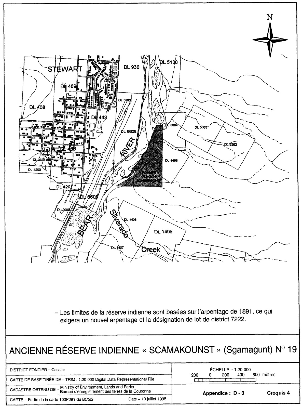 Ancienne réserve indienne « Scamakounst » (Sgamagunt) n° 19