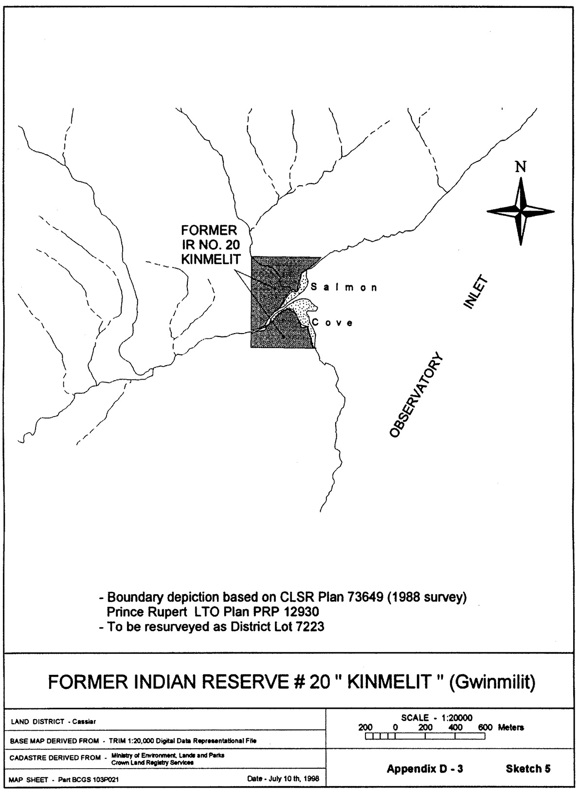 Former Indian Reserve No. 20 Kinmelit (Gwinmilit)