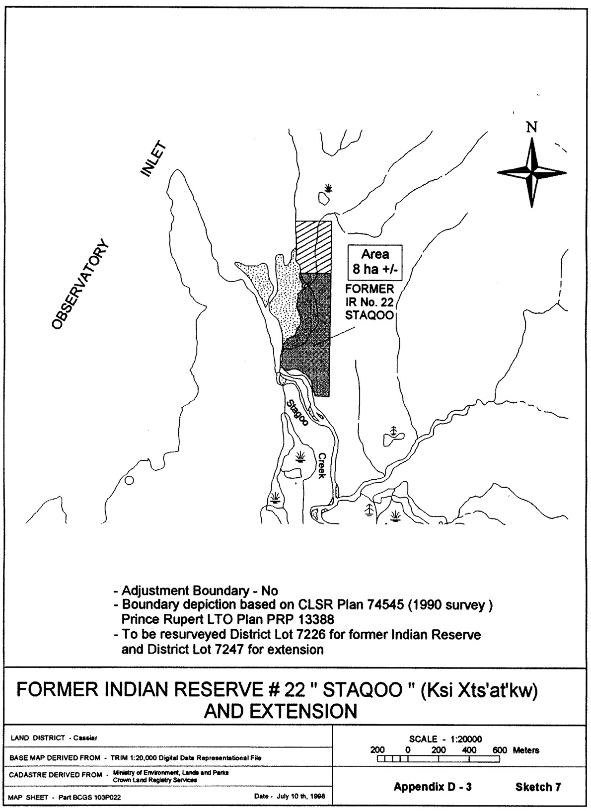 Former Indian Reserve No. 22 Staqoo (Ksi Xts'at'kw)