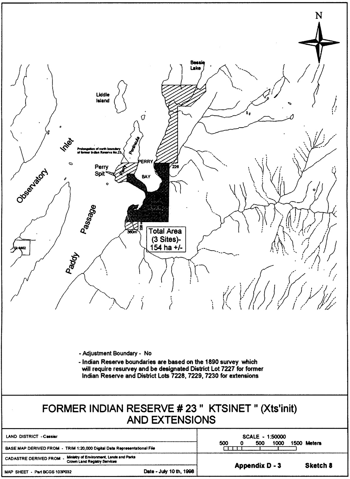 Former Indian Reserve No. 23 Ktsinet (Xts'init) and extensions