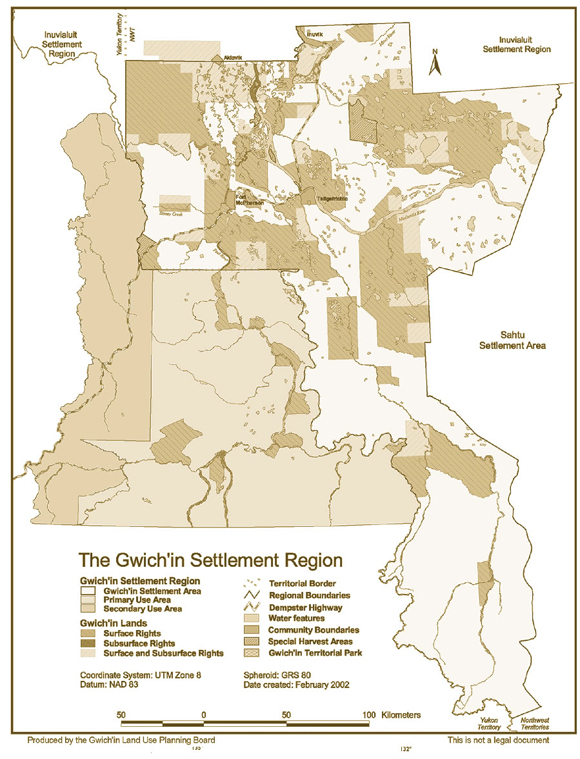 Map of Gwich'in Settlement Area