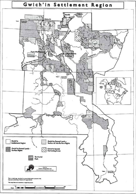 ap of Gwich'in  Settlement Area