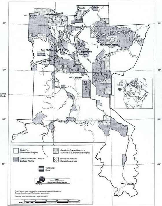 Map of Gwich'in Settlement Area