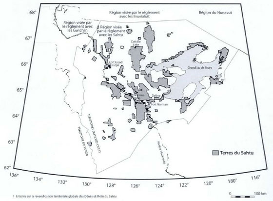 Map of Sahtu  Settlement Area