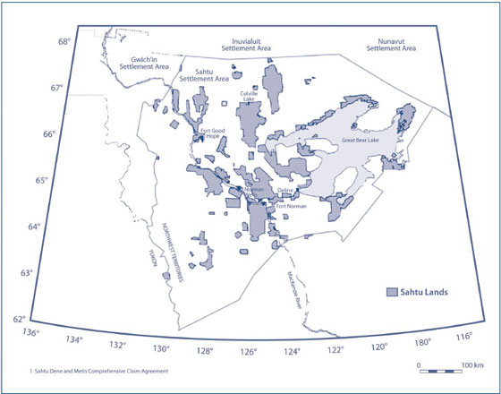 Map of Sahtu Settlement Area