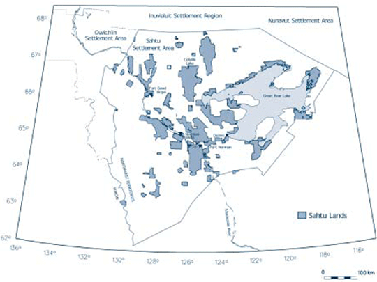 Map of Sahtu Settlement Area